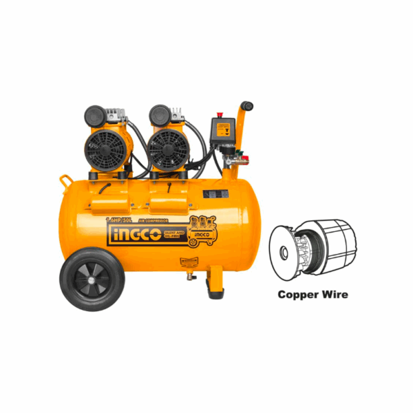 Ingco Silent &Amp; Oil Free Air Compressor 50L Acs215506