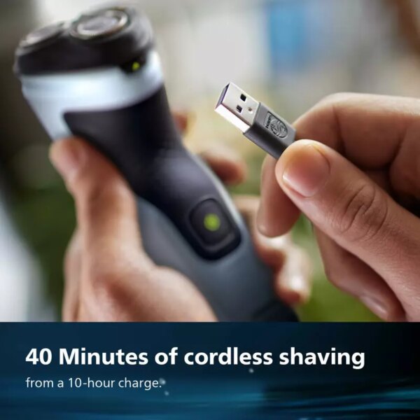 Philips Electric Cordless Shaver, Comfortcut Blades, Anti-Corrosion Shaving System, 3D Floating Heads, Shave Wet &Amp; Dry 3000X Series X3063