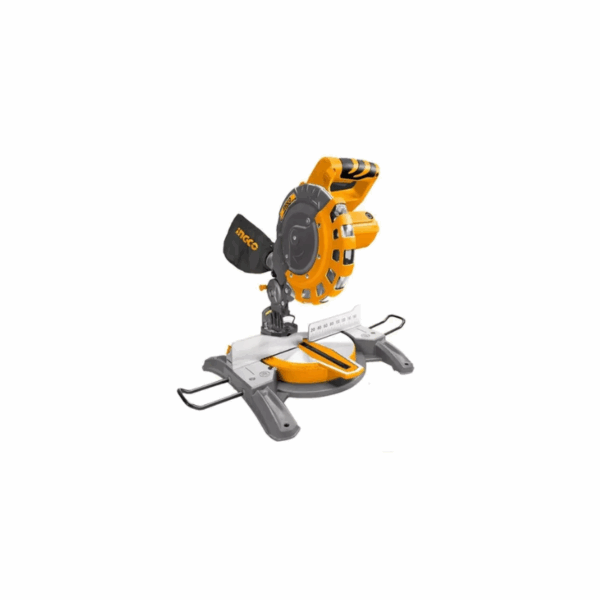 Ingco Mitre Saw 255Mm 1800W With Carbon Brush, Extension Bars, Tct Blade &Amp; Dust Bag Bms18007