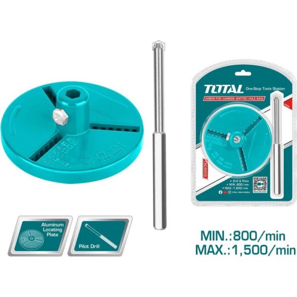 Total Hole Saw Arbor For Carbide Gritted Tac4203