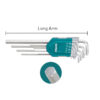 Total Allen Hex Key Set 9pcs THT106192