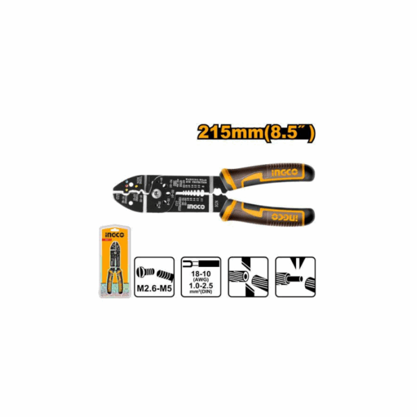 Ingco Wire Stripper 8.5&Quot;/215Mm With Sharp Edge, Push Down Wire Function Hwsp851