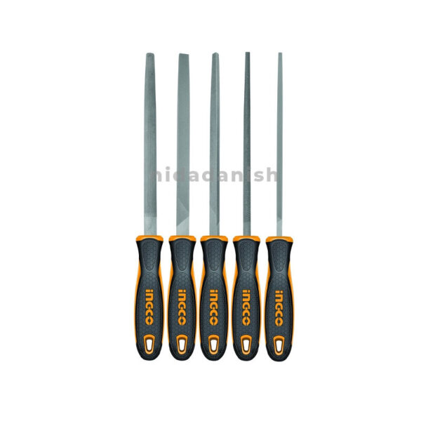 Ingco Steel File Set 8“ 5Pcs Hktfs0508