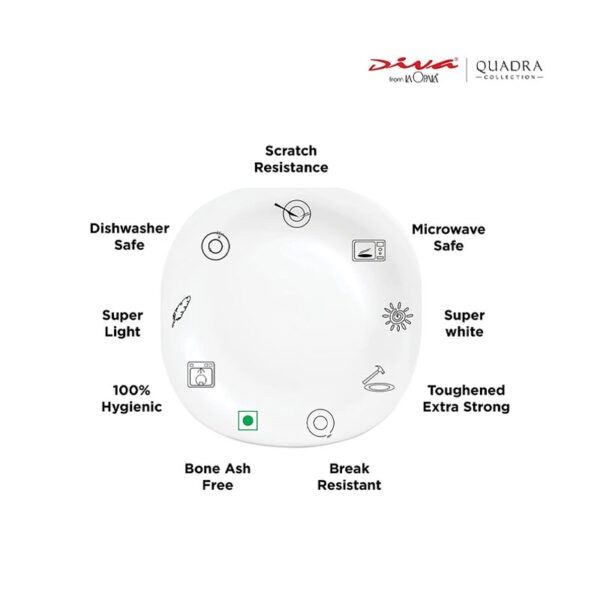 La Opala Dinner Set Quadra Golden Shades 38 Pieces Lg038