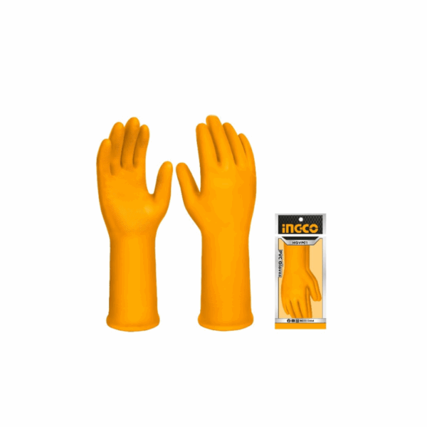 Ingco Pvc Hand Gloves L Size For Cleaning &Amp; Gardening Hgvp01