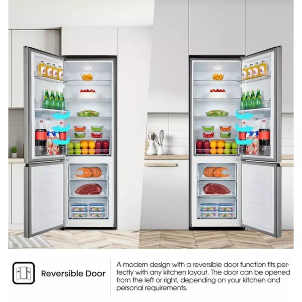 Hisense Refrigerator 350L Bottom Freezer A+ Energy Efficiency Class, Non Plumbed Water Dispenser, Reversible Door White &Amp; Pink H450Bdp-Wd