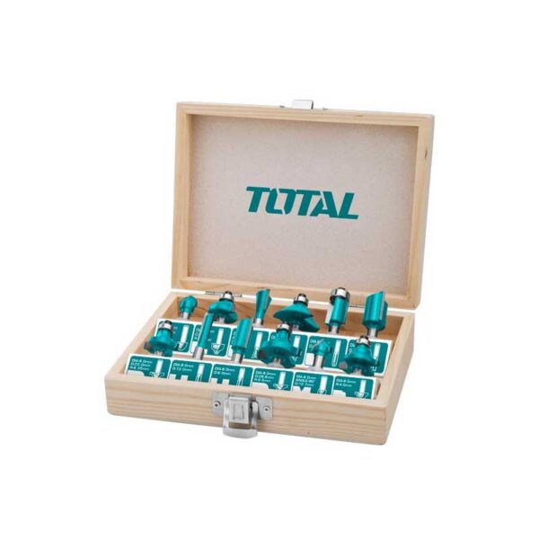 Total Router Bit Set 12Mm 12Pcs Tacsr2121