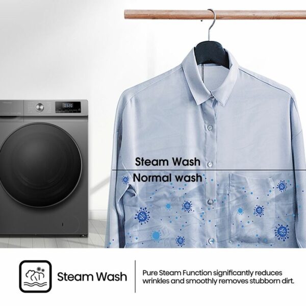 Hisense Washing Machine 8Kg &Amp; Dryer 5Kg Smart Wi-Fi Connectlife App Inverter Jet Titanium Grey Wd3Q8043Bt
