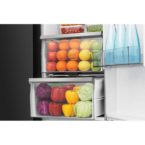 Hisense Refrigerator 601L Side By Side Door, Water &Amp; Ice Dispenser, Black Stainless Steel H780Sb-Idl