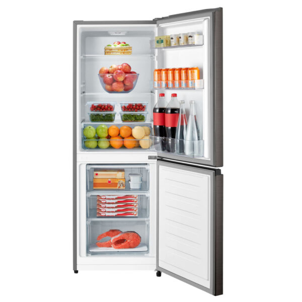 Hisense Refrigerator 223L Double Door, Bottom Freezer, Titanium Silver H300Bts