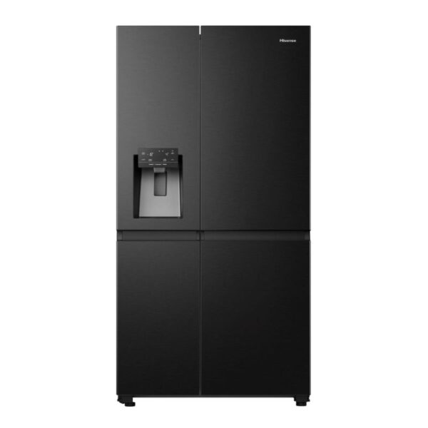 Hisense Refrigerator 601L Side By Side Door, Water &Amp; Ice Dispenser, Black Stainless Steel H780Sb-Idl
