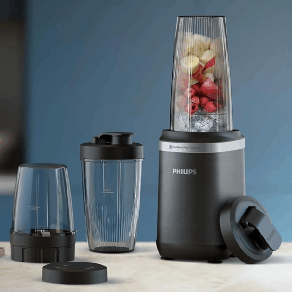 Philips Smoothie Blender 5000 Series 700+500+300Ml 1000W With Problend Plus Technology, Grinds Coffee Beans &Amp; Spices, Compact Design Hr2767