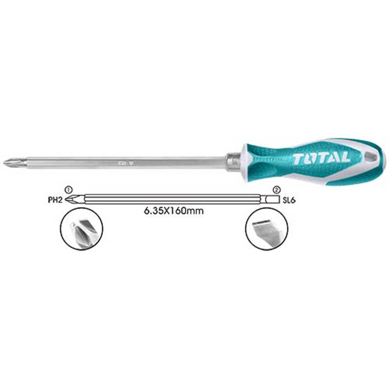 Total Screwdriver Set 2In1 Tht250206