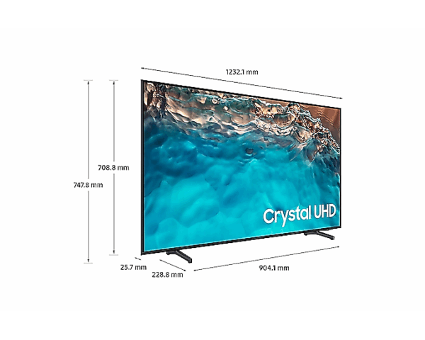 Samsung 55&Quot; Led 4K Crystal Uhd Smart Tv, Air Slim Design, Smart Hub, Hdr, Motion Xcelerator, Ots Sound, Solarcell Remote 55Bu8000