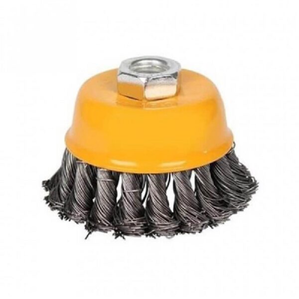Ingco Cup Twist Wire Brush With Nut 100Mm Wb21001