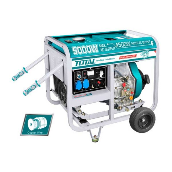 Total Diesel Generator 5Kw Single Phase Pull &Amp; Electric Start Tp450001-8