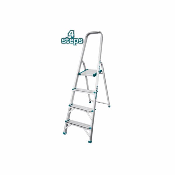 Total Household Ladder With 4 Steps, Aluminium Body Thlad06041