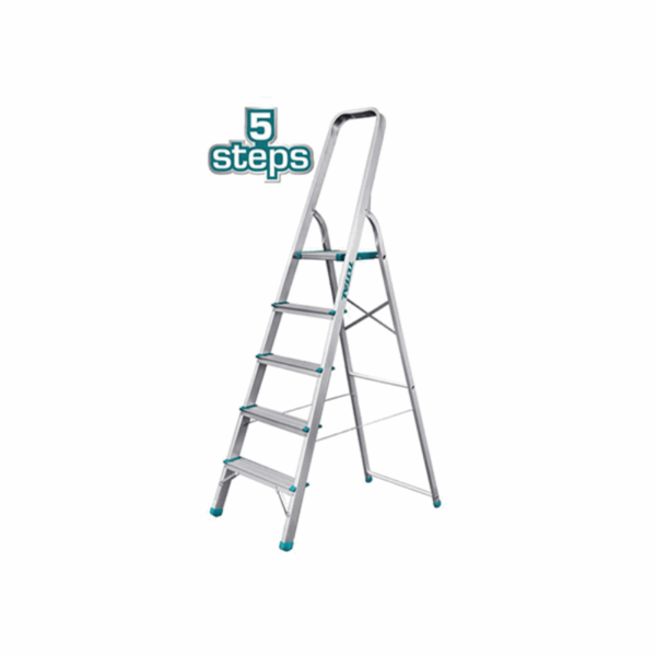 Total Household Ladder With 5 Steps, Aluminium Body Thlad06051