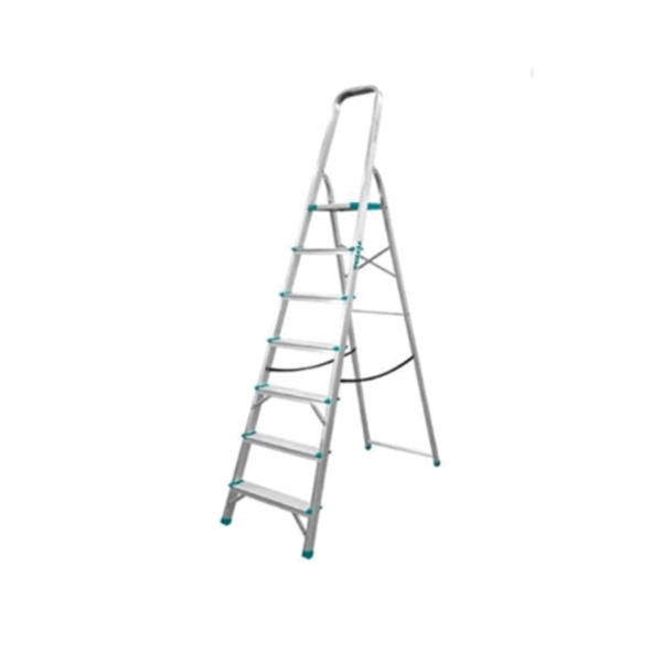 Total Household Ladder With 7 Steps, Aluminium Body Thlad06071