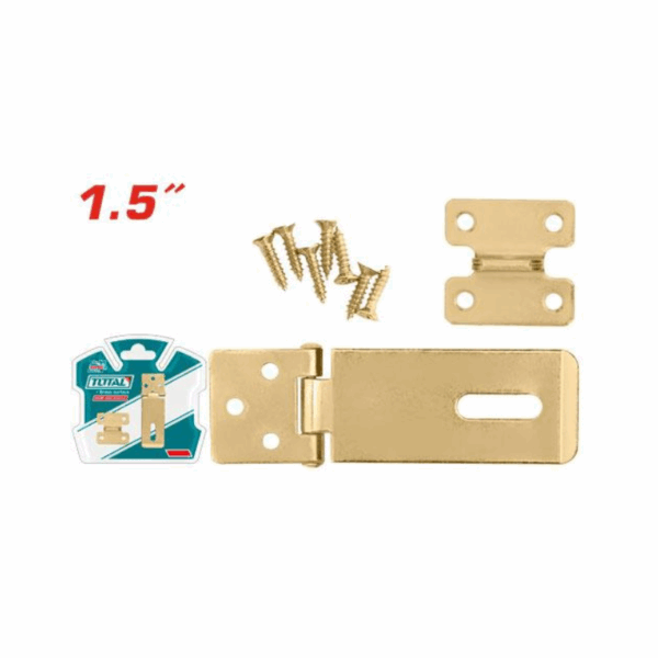 Total Galvanized Steel Hasp And Staple 1.5&Quot; 20X1.1Mm, Includes 7Pcs Fasteners Thss1015