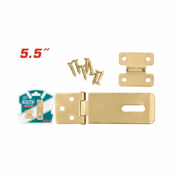 Total Galvanized Steel Hasp And Staple 5.5&Quot; 38X1.9Mm, Includes 7Pcs Fasteners Thss1055