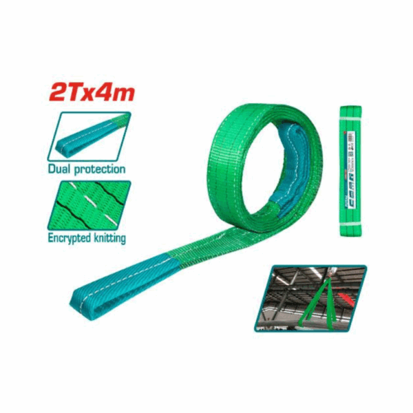 Total Nylon Webbing Sling 2Tx4M, 60Mm With No Fixed Wear Points Thtws0204