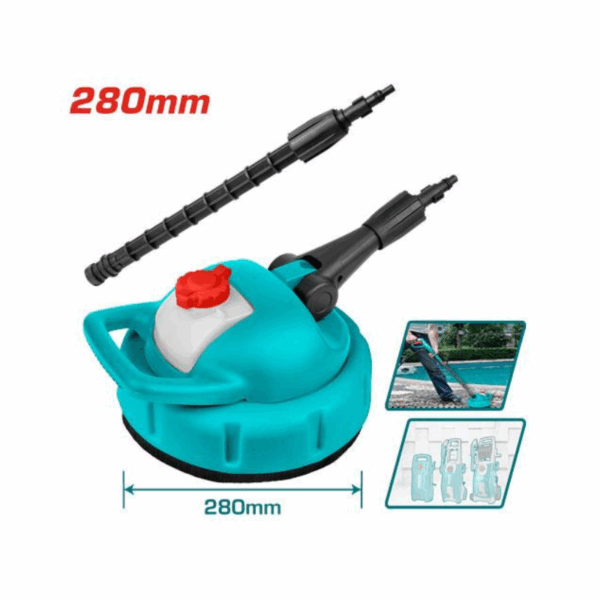Total Pressure Washer Gun Brush, Patio Brush 280Mm With One 470Mm Extension Rod Thpb36201