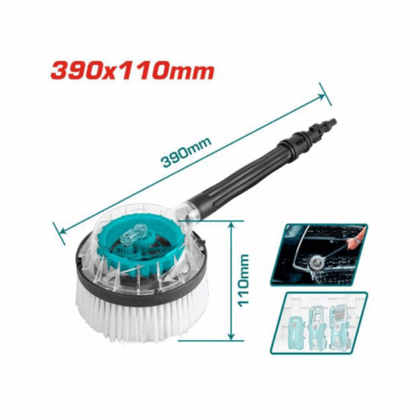 Total Pressure Washer Gun Brush, Rotary Brush 390X110Mm Pp/Abs Material Thrb8702