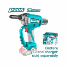 Total Rivet Gun Cordless, Lithium-ion 20V with Brushless Motor, Integrated Work Light, 20kN Pulling Force TRTLI2005