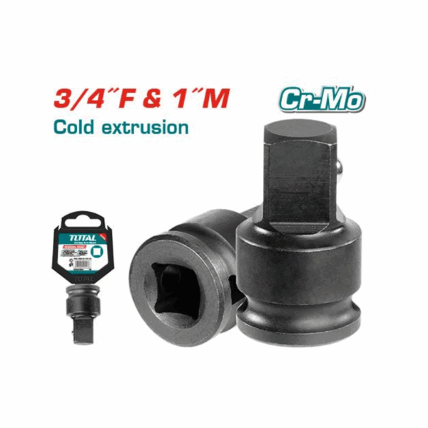 Total Impact Socket Adapter 3/4&Quot;(F) X 1&Quot;(M) Cr-Mo Material, Cold Extrusion, Heat Treatment Thia3401