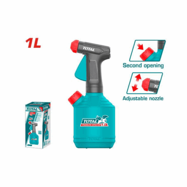 Total Pump Sprayer 1L With Second Opening, Adjustable Nozzle &Amp; Level Indicator Thspp30102