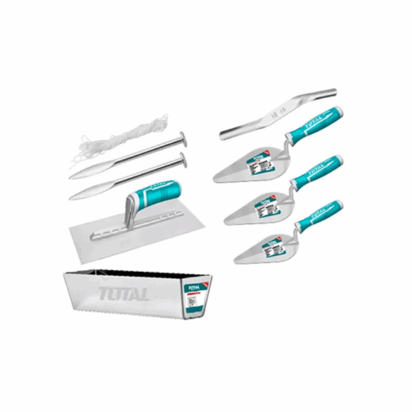 Total 9Pcs Construction Tools Set, Trowel &Amp; Bricklaying, Plastering Tools Set, Stainless Steel Thkbps0906