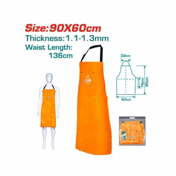 Total Leather Welding Apron 90X60Cm Yellow Cow Skin, Heat Insulation, Flame Retardant, Wear Resistance Tspwa03