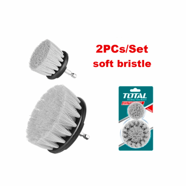 Total Soft Bristle Cleaning Brush 2&Quot; &Amp; 3.5&Quot; 2Pcs Set Tacs3235