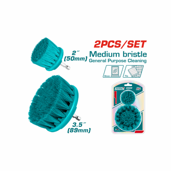 Total Medium Bristle Cleaning Brush 2&Quot; &Amp; 3.5&Quot; 2Pcs Set Tacm2235