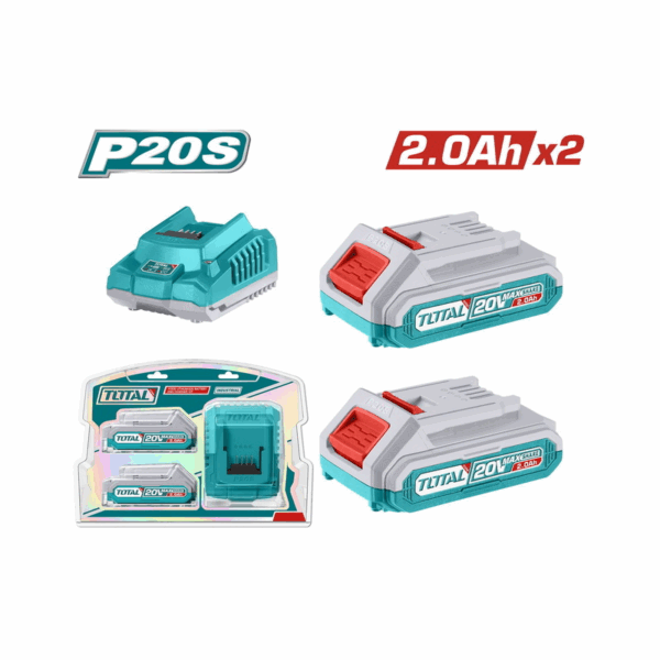 Total Cordless Lithium-Ion Battery &Amp; Charger Kit 20V Tfbcpk1222