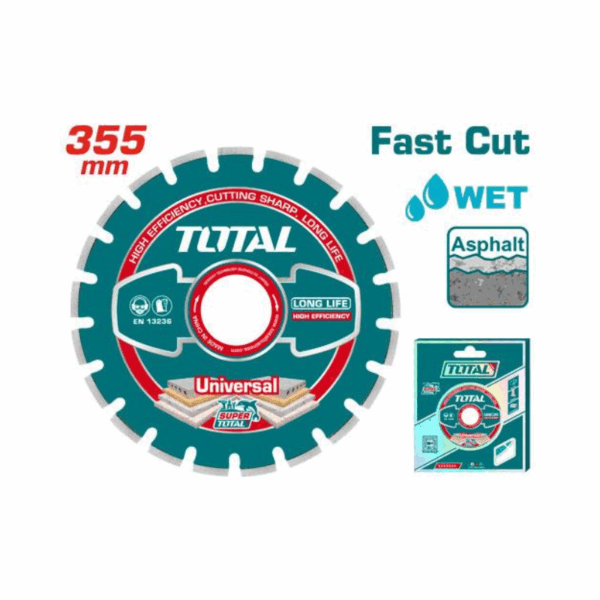 Total Diamond Disc For Asphalt &Amp; Concrete Cutting 355X25.4Mm Tac2113551