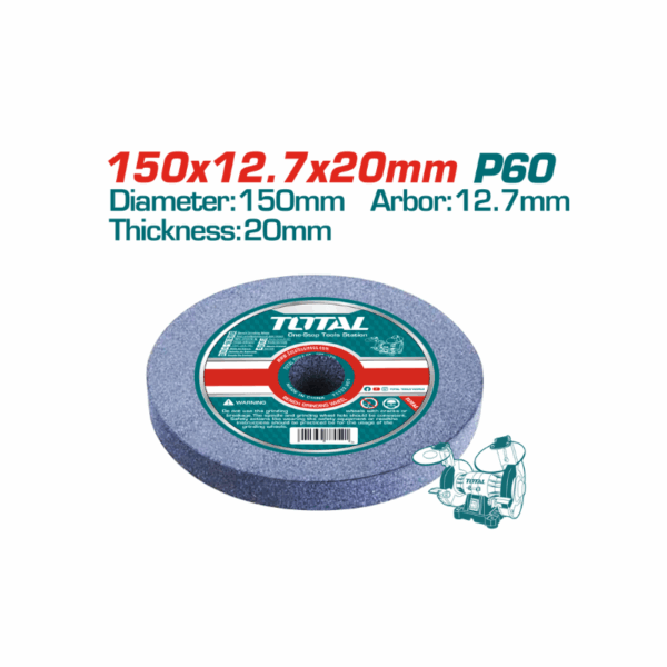 Total Abrasive Bench Grinding Wheel Stone 150X12.7X20Mm Tac1506027