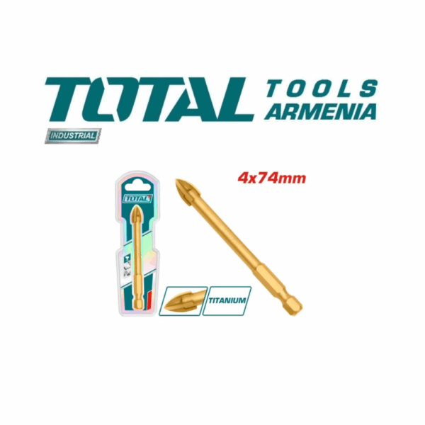 Total Tile &Amp; Glass Drill Bit 4X74Mm With High Quality Carbide Tip Tacg210412
