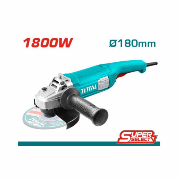 Total Angle Grinder 180Mm 1800W With Auxiliary Handle Tg18018026