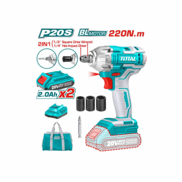 Total Impact Driver &Amp; Wrench Cordless Lithium-Ion 20V Tiwli20208