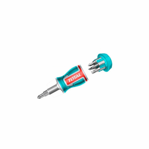 Total 8In1 Stubby Screwdriver Set With Handle &Amp; Screwdriver Bits Tacsds0706