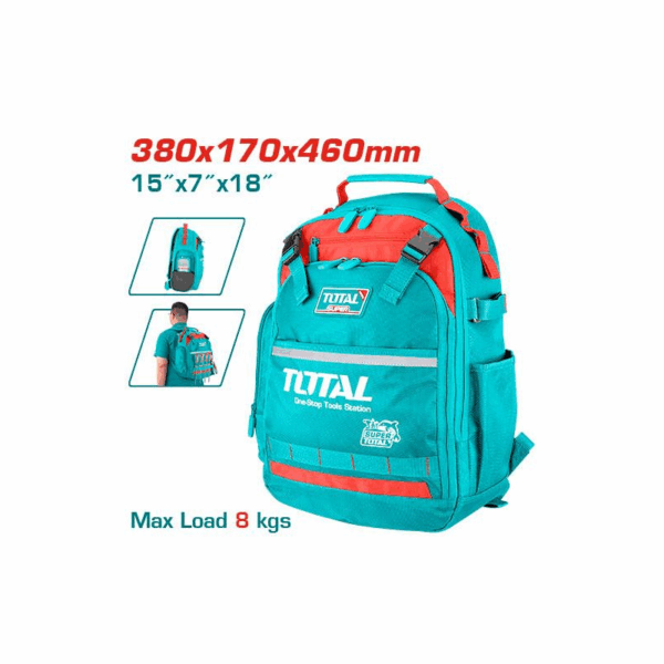Total Empty Tool Backpack 38X17X46Cm With External Pockets Thbp02025