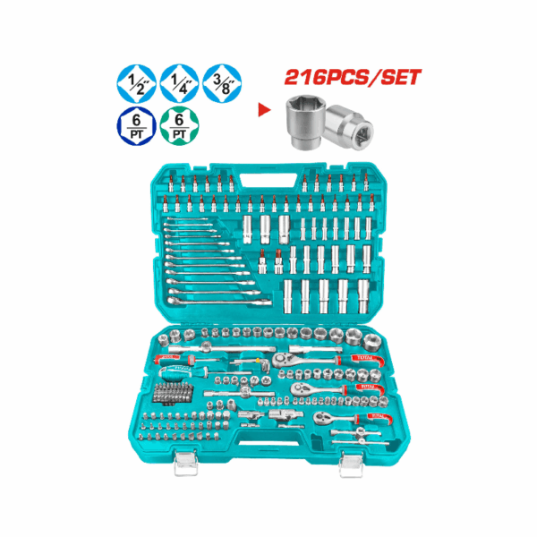 Total Combination Tools Set Thkthp22166 (Pack Of 216Pcs)
