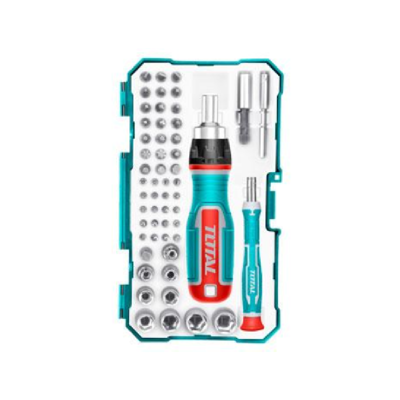 Total Screwdriver Bit Set, Cr-V Material Tacsd30556 (Pack Of 55Pcs)
