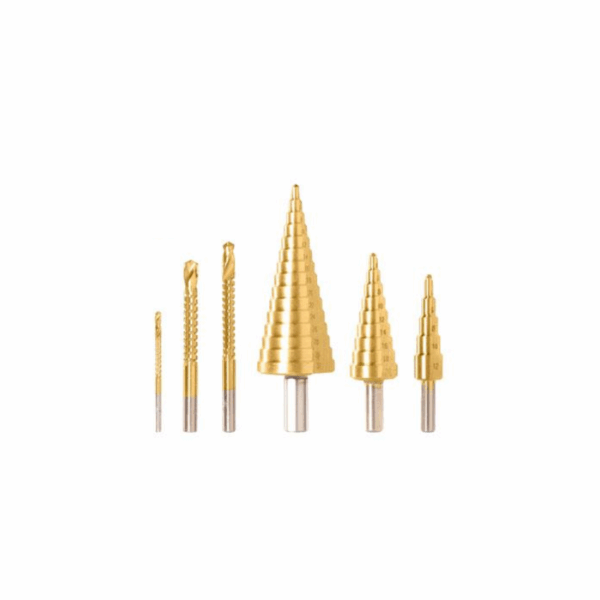 Total Step Drill Bit Set With Saw Drill Tacsd2061 (Pack Of 6Pcs)