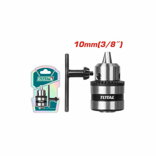 Total Drill Key Chuck 10Mm With Screw Thread, 60Mm Key Chuck Tac451001
