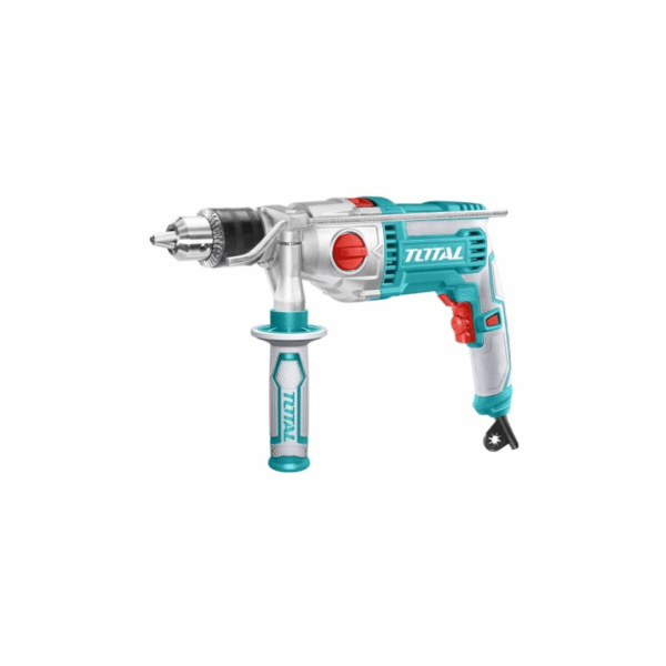 Total Impact Drill Machine 1100W With Variable Speed Control, Forward/Reverse Action, Hammer Function, 2 Mechanical Gearbox, Extra Carbon Brush Tg211166