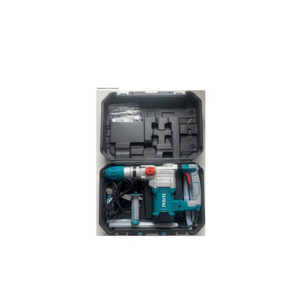 Total Rotary Hammer Sds Max 1600W With Chisel-Locking &Amp; Anti-Vibration System, 2 Drills, 2 Chisels, 1 Extra Carbon Brush Th1163855