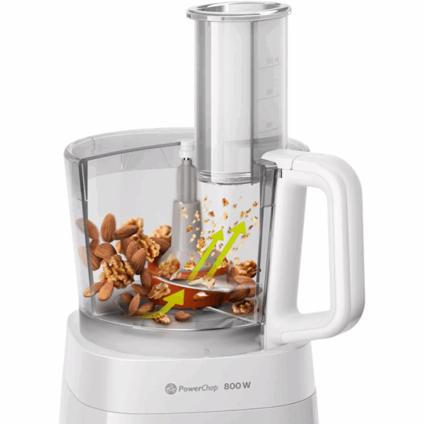 Philips Viva Compact Food Processor 800W 2In1 Disc, Citrus Press, 29 Functions With Powerchop Technology Hr7510